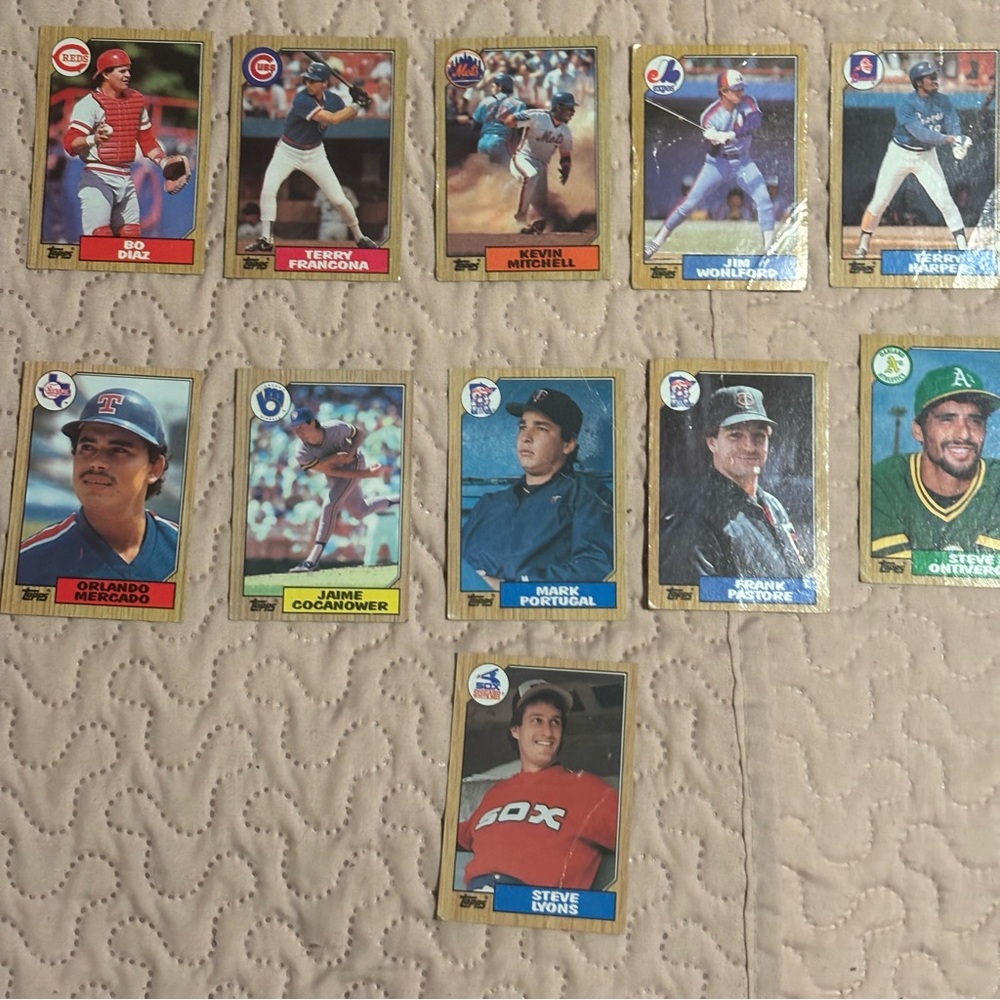 Topps Baseball Cards 1987 Eleven Cards Kevin Mitchell Included Pitchers Outfield
